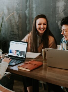 Teamwork in a corporate office